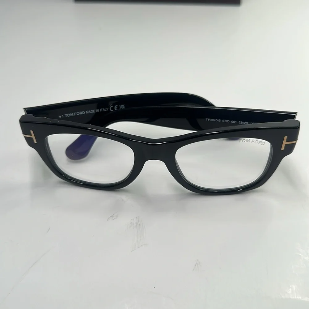 Tom Ford Black Eyewear with White Case